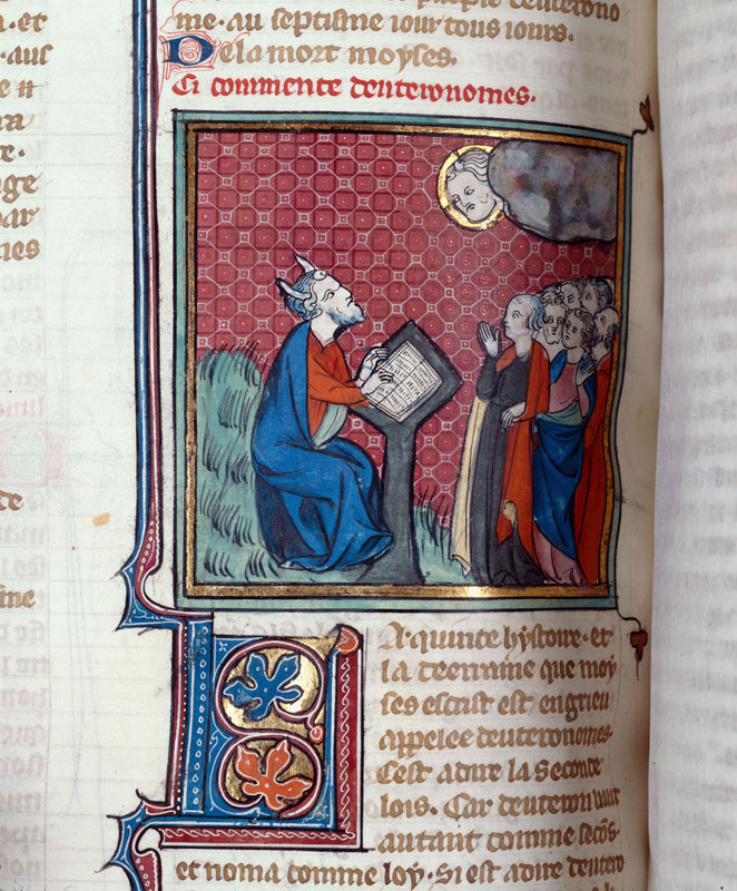 Bible historiale - Moïse transmettant la Loi au peuple