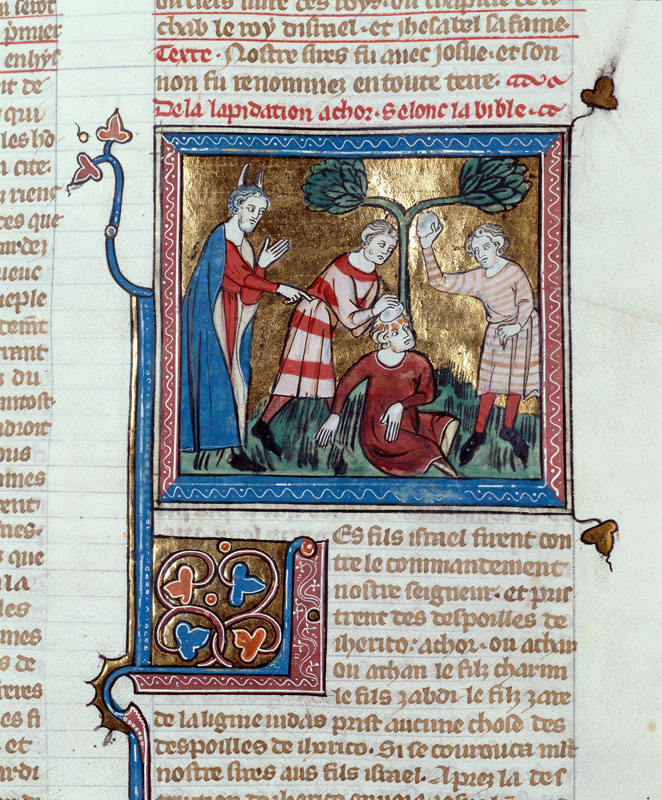 Bible historiale - Lapidation d'Akân