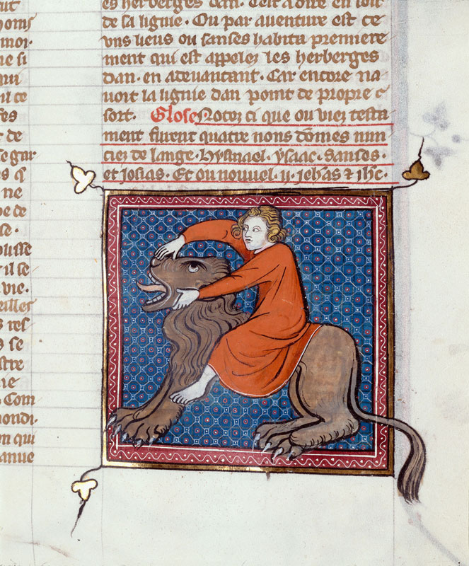 Bible historiale - Samson et le lion