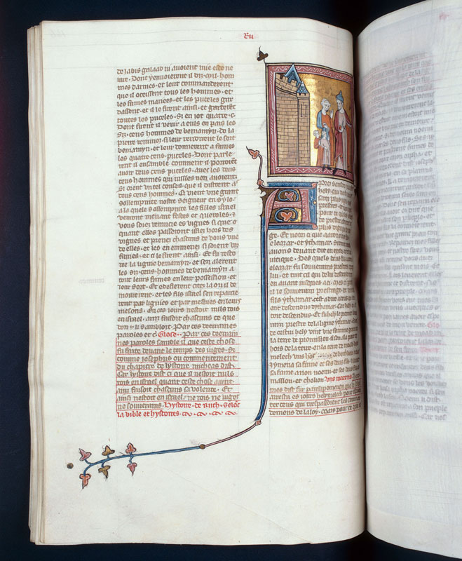 Bible historiale - Elimélek et sa famille quittant Bethléem_1