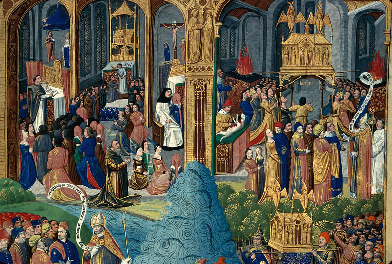 Cité de Dieu - Adoration de la croix/Confession/Messe/Saint Augustin s'adressant aux Romains_1