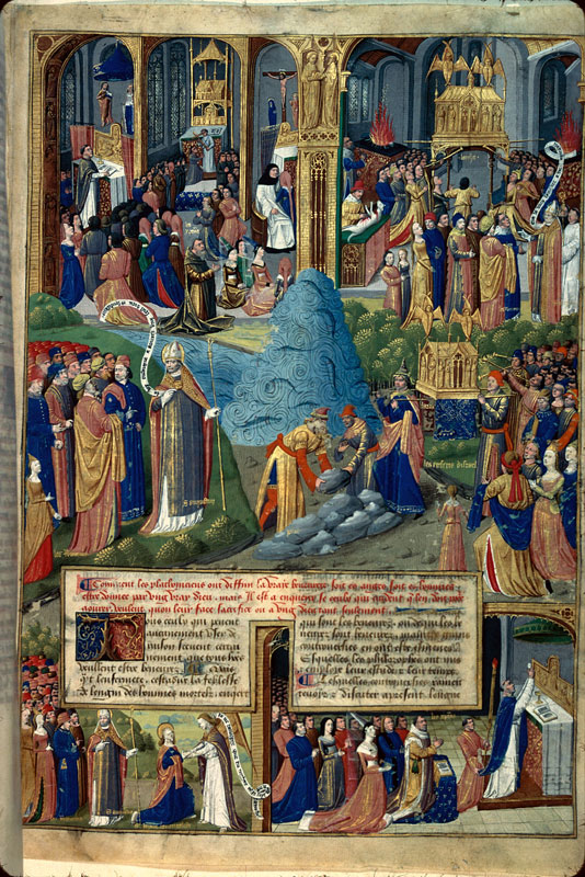 Cité de Dieu - Sacrifices d'animaux/Saint Augustin s'adressant aux Romains