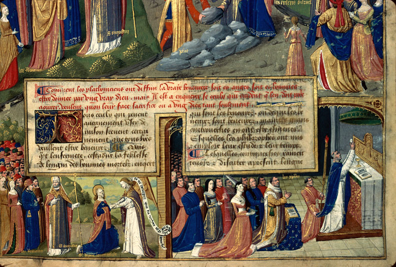 Cité de Dieu - Saint Augustin s'adressant aux Romains/Saint Jean relevé par l'Ange_1