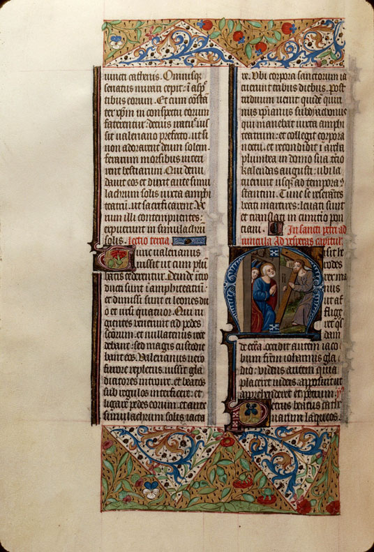 Bréviaire romain - Saint Pierre rencontrant le Christ portant sa croix_1