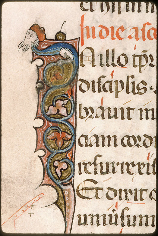 Evangéliaire - Tête d'homme barbu