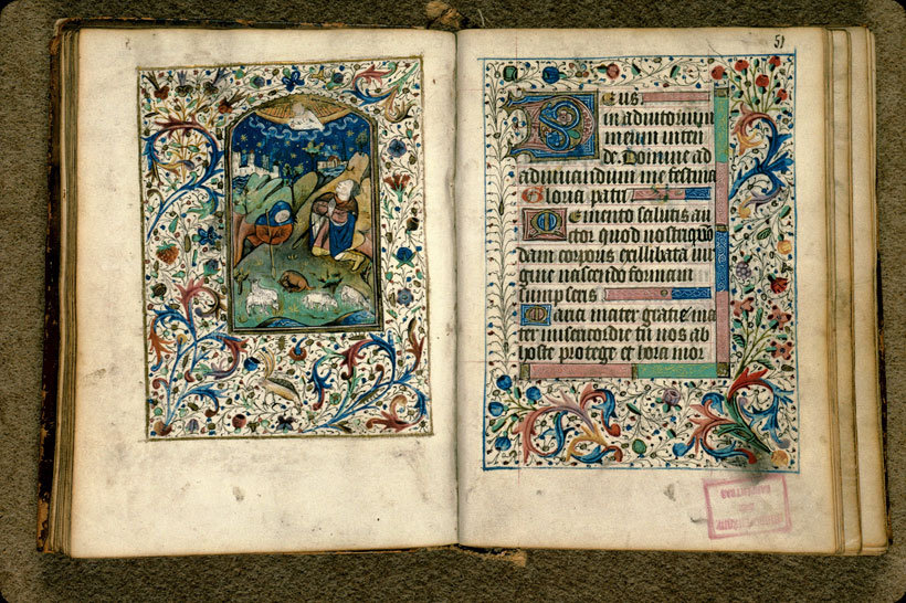Heures - Page décorée