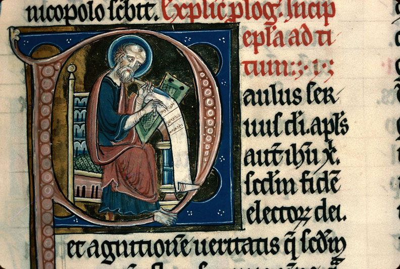 Bible - Saint Paul écrivant