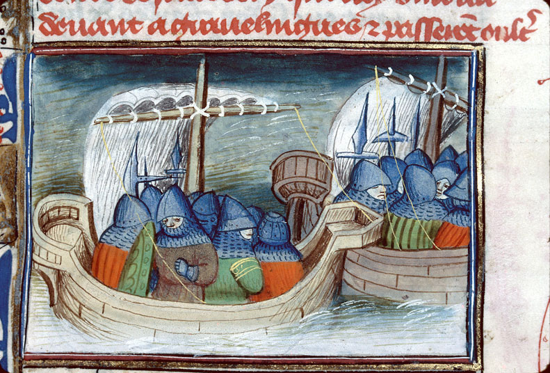 Chroniques - Flotte du comte de Salisbury naviguant de Calais à Douvres