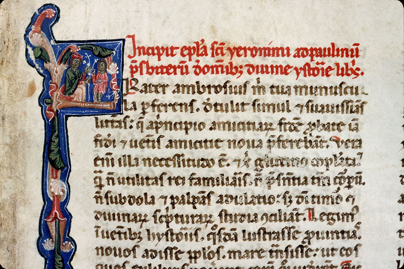 Bible - Saint Jérôme envoyant une lettre