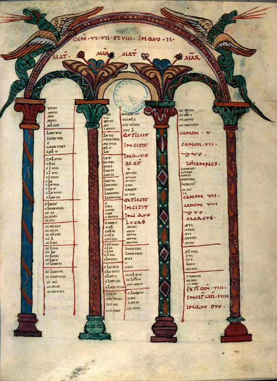 Evangiles - Table des canons
