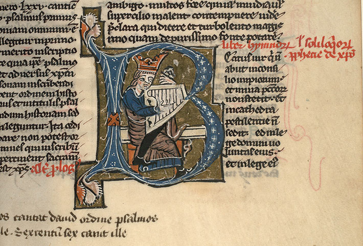Bible - David accordant sa harpe
