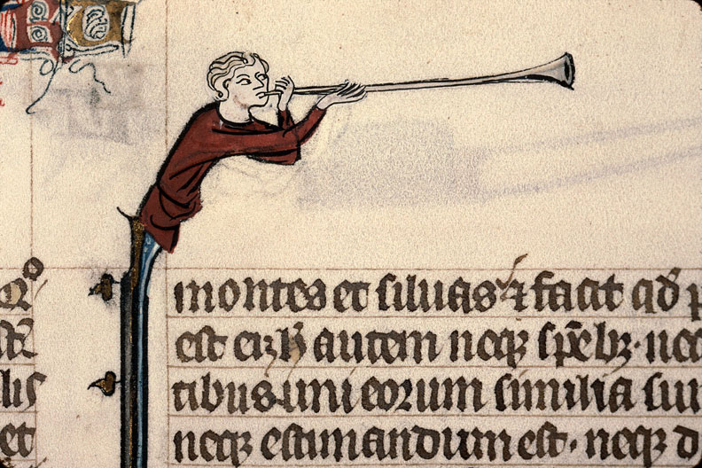 Bible - Homme sonnant de la trompette
