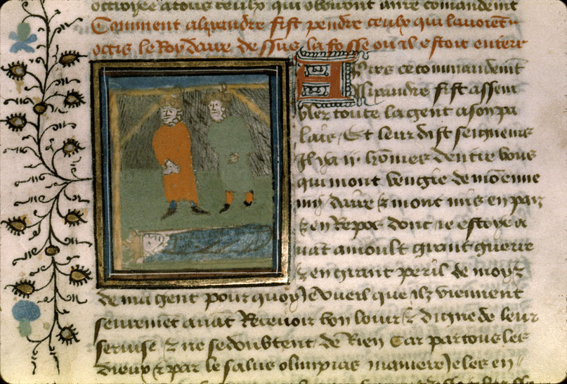 Roman d'Alexandre - Pendaison des assassins de Darius III