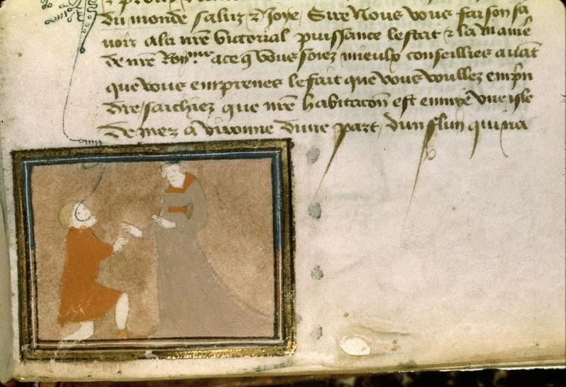 Roman d'Alexandre - Thalestris envoyant des lettres à Alexandre
