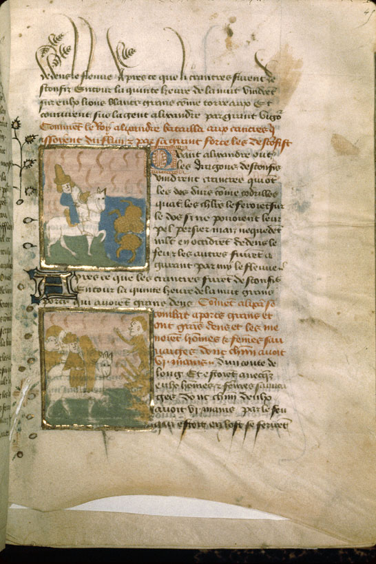 Roman d'Alexandre - Alexandre combattant les cancres