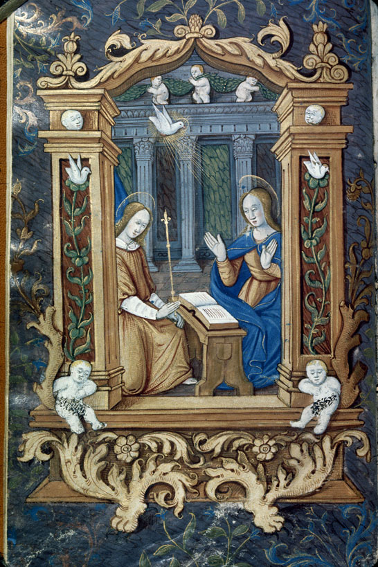 Heures - Page décorée