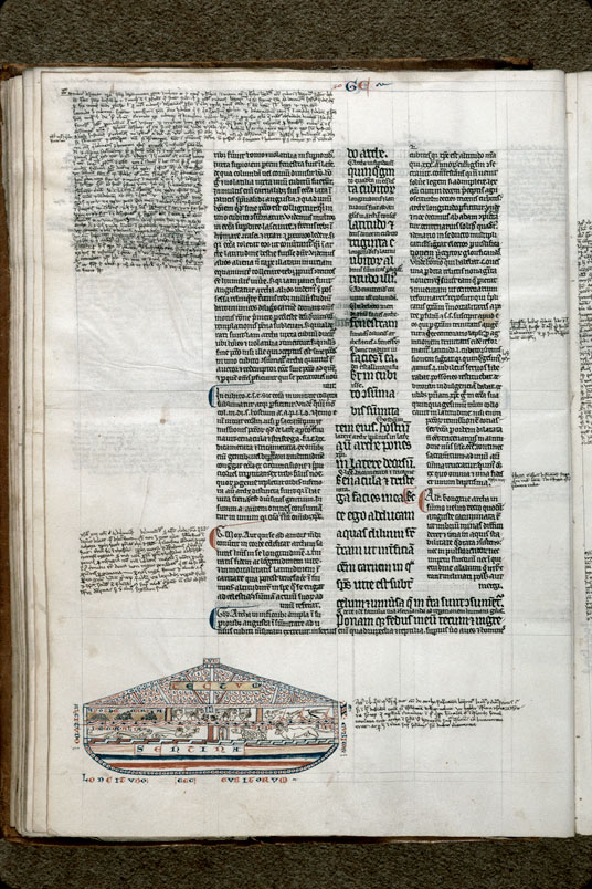 Bible glosée (partie de) - Plan de l'arche de Noé_1