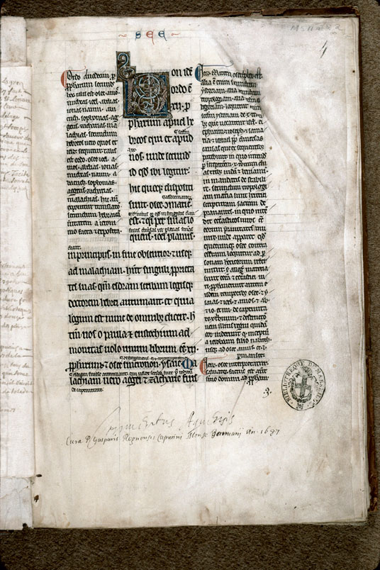 Bible glosée (partie de) - Initiale ornée_1