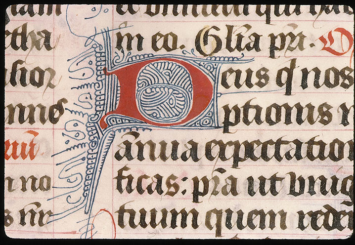 Missel à l'usage de l'abbaye Sainte-Geneviève de Paris - Initiale filigranée