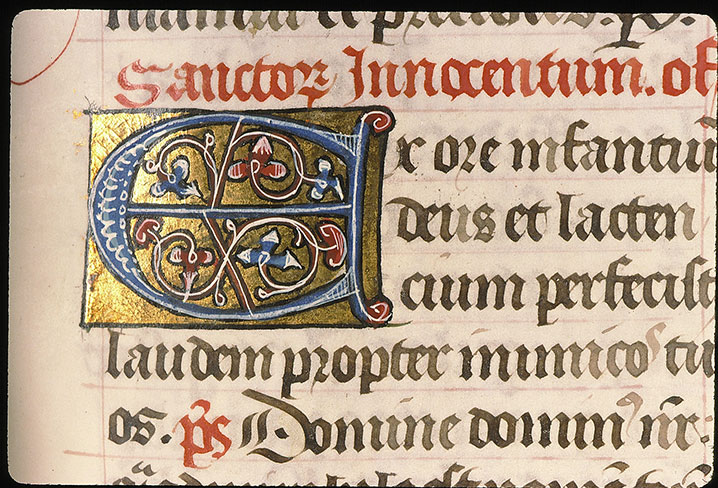 Missel à l'usage de l'abbaye Sainte-Geneviève de Paris - Initiale ornée