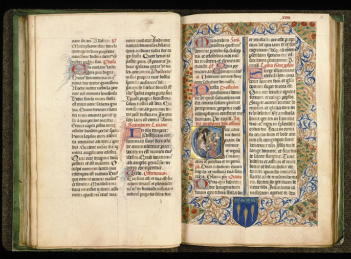 Missel à l'usage de l'abbaye Sainte-Geneviève de Paris - Page décorée, avec armes de Philippe Cousin_2