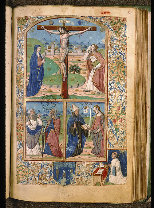 Missel à l'usage de l'abbaye Sainte-Geneviève de Paris - Philippe Cousin, abbé de Sainte-Geneviève, en prière_1