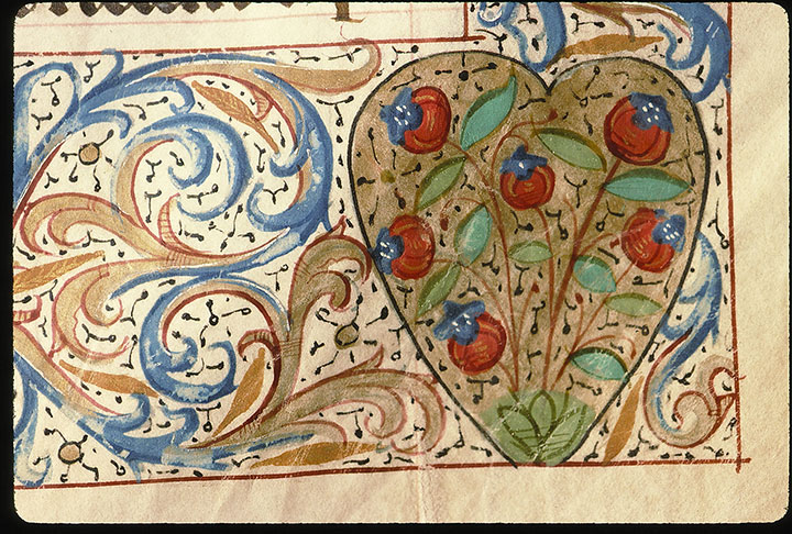 Missel à l'usage de l'abbaye Sainte-Geneviève de Paris - Page décorée, avec armes de Philippe Cousin_1