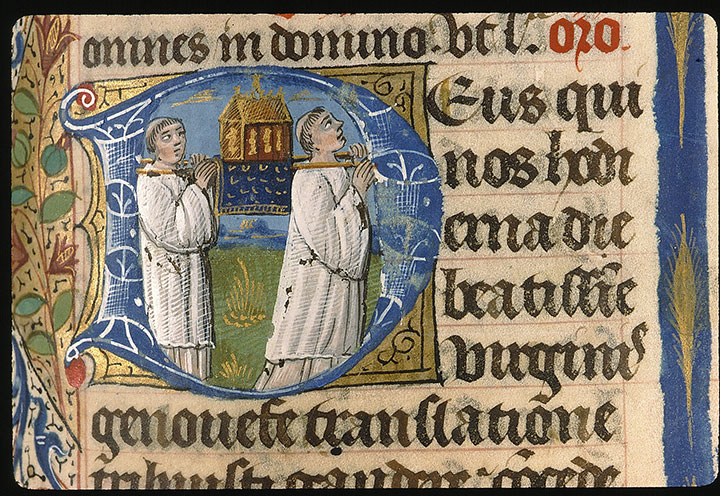 Missel à l'usage de l'abbaye Sainte-Geneviève de Paris - Procession de la châsse de sainte Geneviève;Translation des reliques de sainte Geneviève_0
