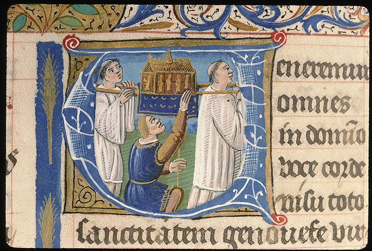 Missel à l'usage de l'abbaye Sainte-Geneviève de Paris - Procession de la châsse de sainte Geneviève;Translation des reliques de sainte Geneviève_0