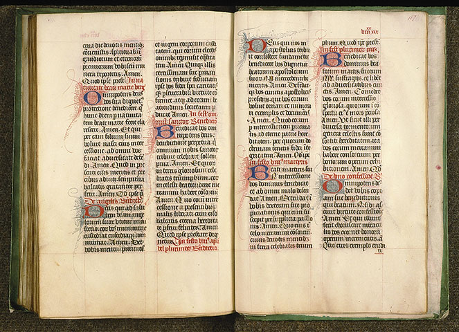 Missel à l'usage de l'abbaye Sainte-Geneviève de Paris - Initiales filigranées