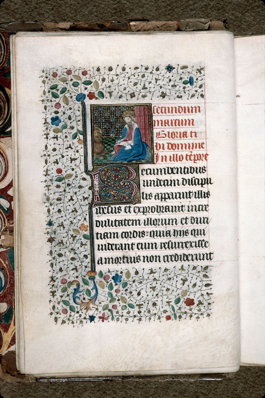Heures à l'usage de Troyes (?) - Saint Marc écrivant et son symbole_1