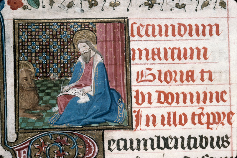 Heures à l'usage de Troyes (?) - Saint Marc écrivant et son symbole