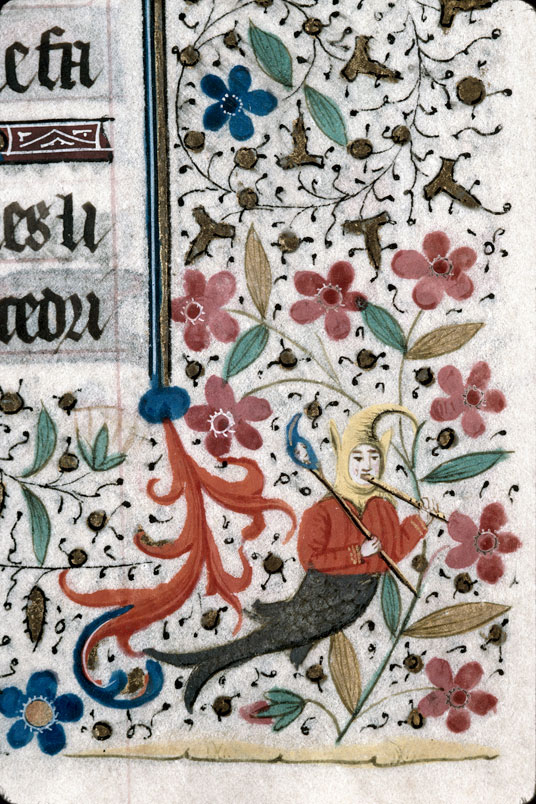Heures à l'usage de Troyes (?) - Hybride anthropomorphe musicien
