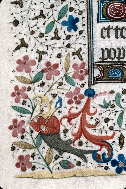 Heures à l'usage de Troyes (?) - Hybride anthropomorphe musicien