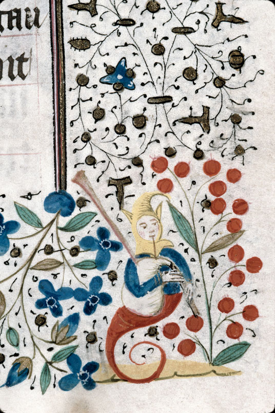 Heures à l'usage de Troyes (?) - Hybride anthropomorphe musicien