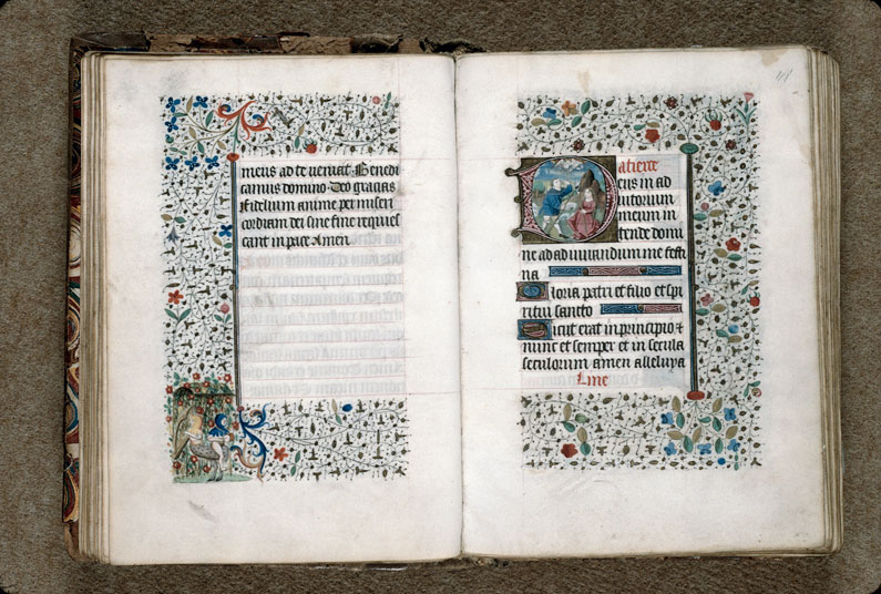 Heures à l'usage de Troyes (?) - Hybride anthropomorphe et homme nu musiciens