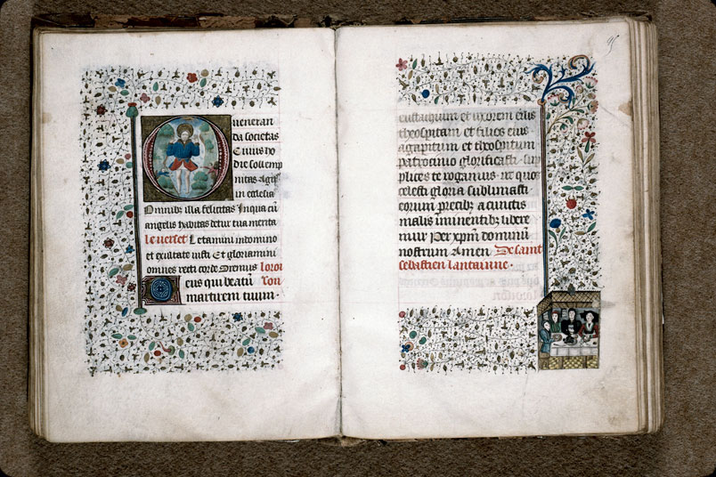 Heures à l'usage de Troyes (?) - Saint Eustache et ses enfants attaqués par des fauves_1