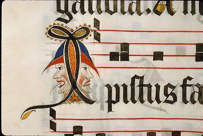 Graduel à l'usage de la cathédrale du Mans - Têtes d'hommes