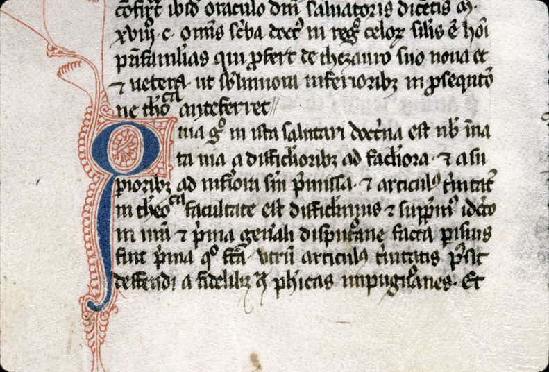 Opuscula theologica - Initiale filigranée