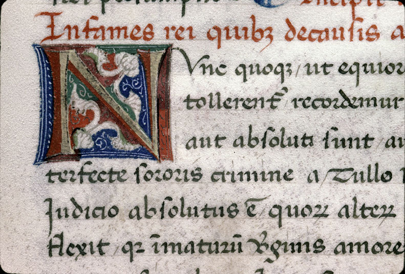 Facta et dicta memorabilia - Initiale de couleur ornée