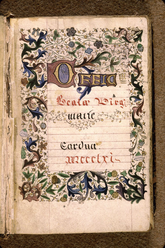 Heures - Page décorée