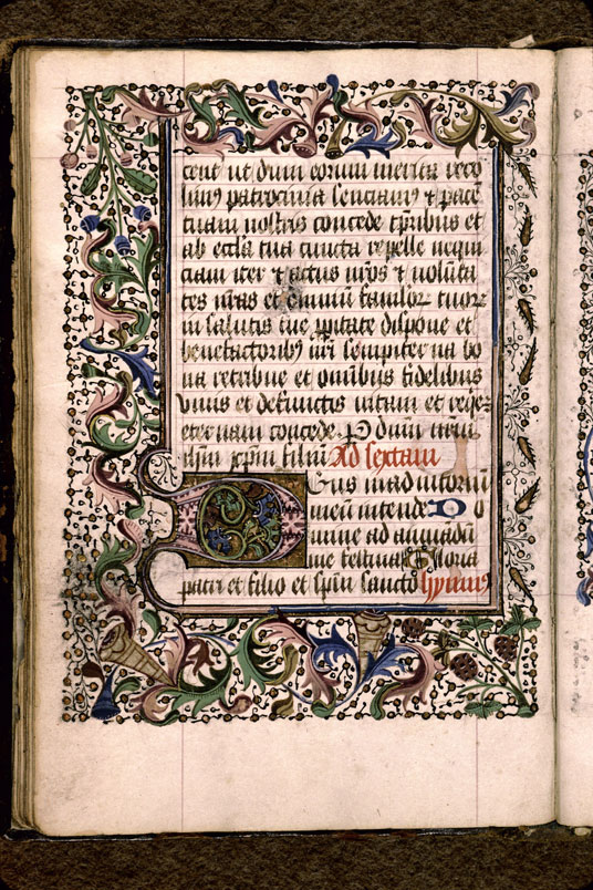 Heures - Page décorée