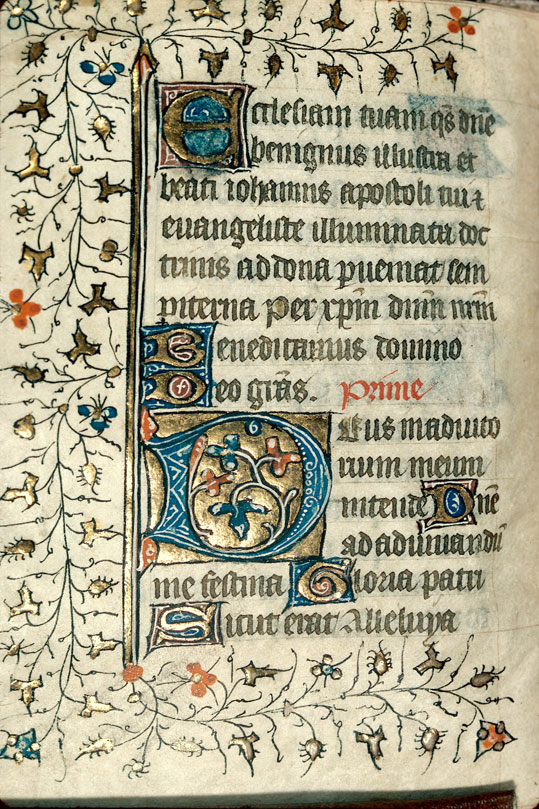 Heures - Page décorée