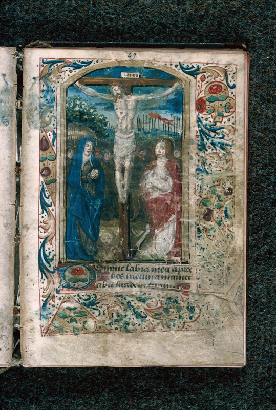 Heures à l'usage de Rome - Christ en croix entre Marie et Jean