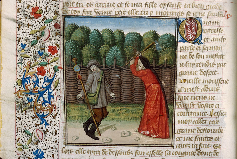 Pèlerinage de vie humaine - Paresse frappant le pèlerin