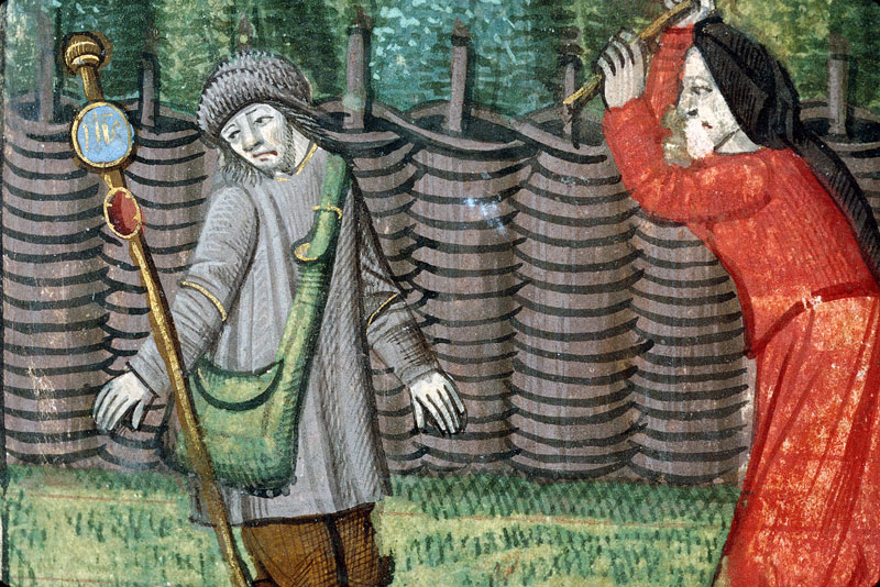 Pèlerinage de vie humaine - Paresse frappant le pèlerin_1