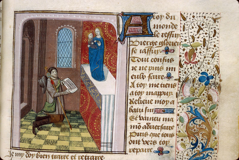 Pèlerinage de vie humaine - Pèlerin priant la Vierge à l'Enfant (Le)