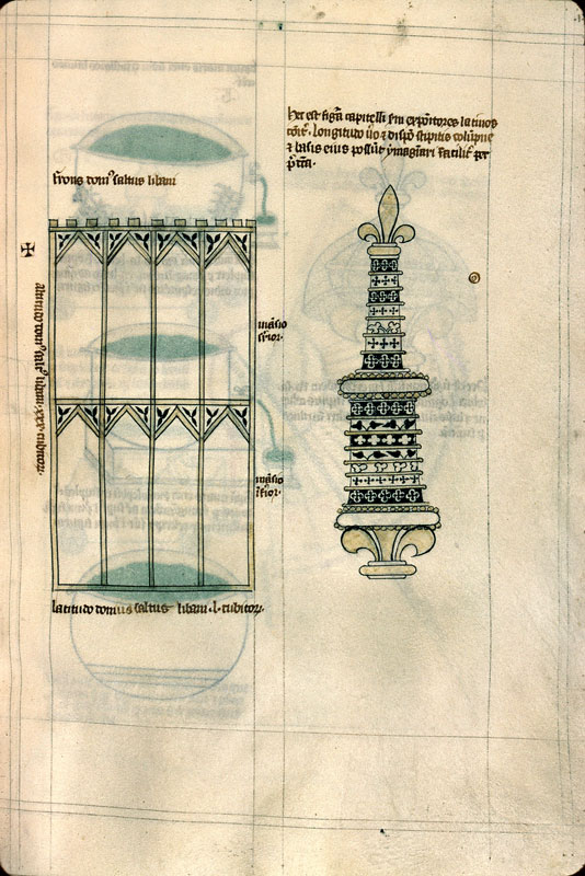 Postilla in Bibliam - Chapiteau du Temple/Plan de la maison de la Forêt du Liban