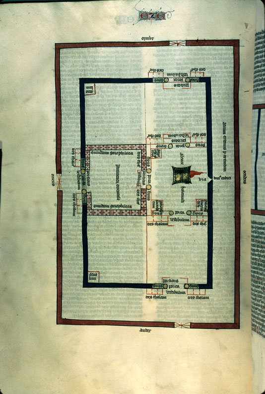 Postilla in Bibliam - Plan des annexes des portes du Temple