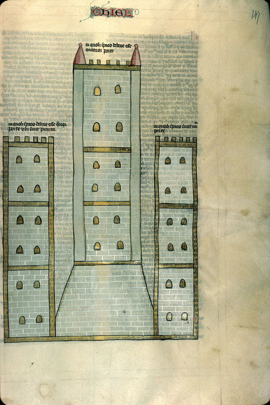 Postilla in Bibliam - Plan des portes du Temple